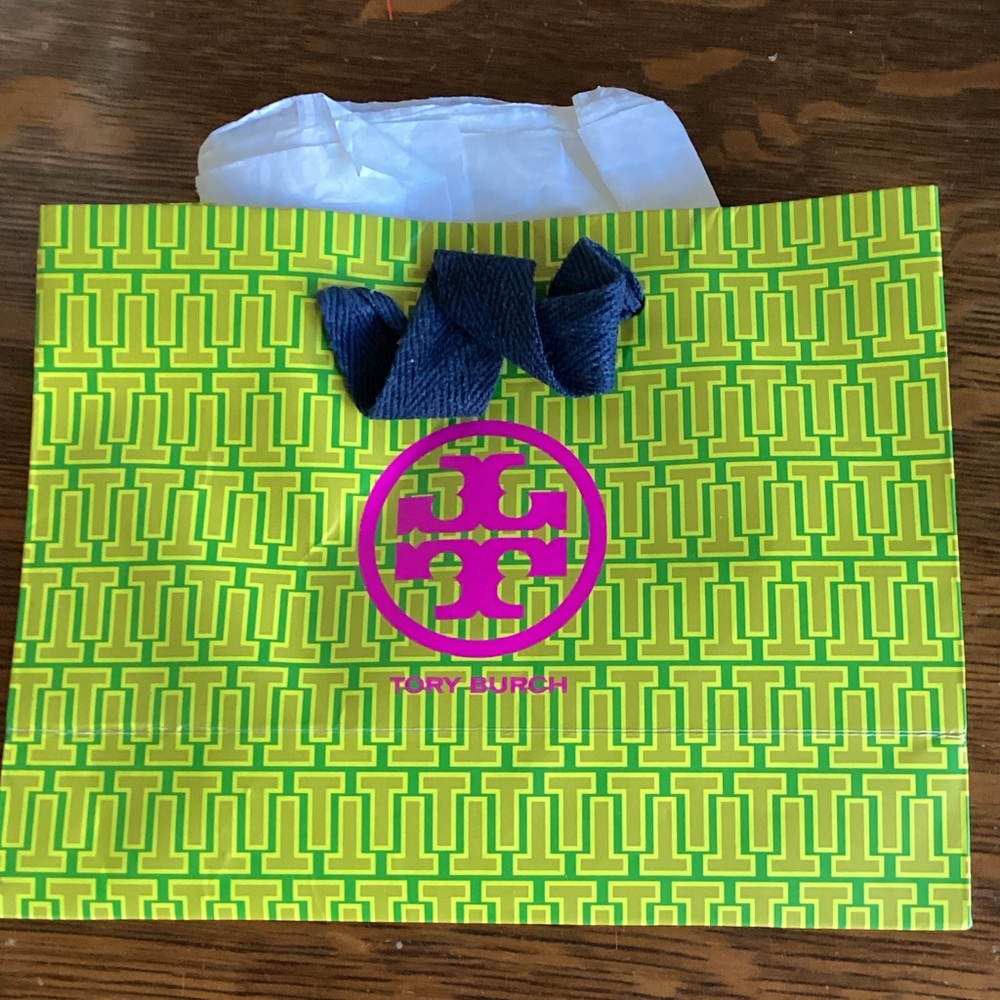 Tory Burch Neon Green and Purple Bag